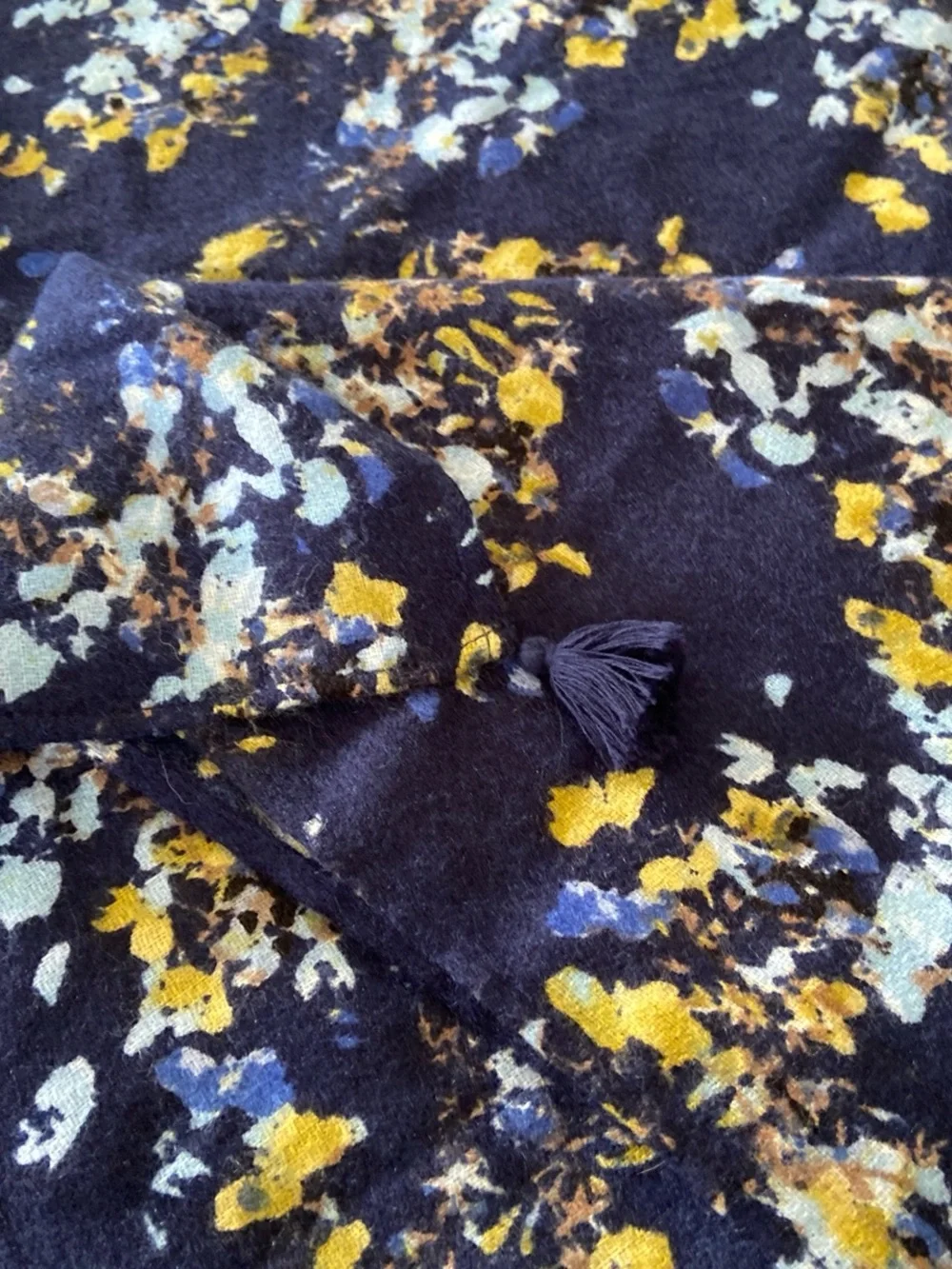 J Jill Women’s Navy Floral Print Scarf